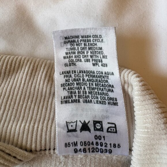 ✨ Signature by Levi Strauss Cream Corduroy Trucker Jacket - Size Large ✨ - Picture 5 of 5